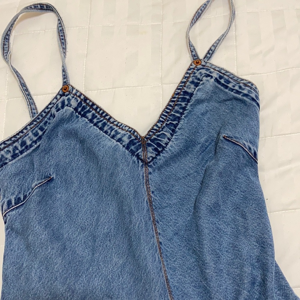 JEAN PAUL GUALTIER - mini jean dress .